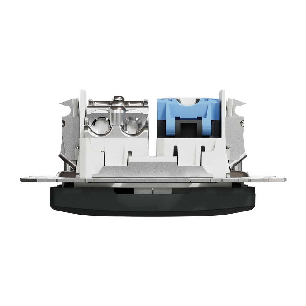Розетка Schneider Sedna Design черная компьютерная RJ45 Cat. 6 UTP + TV ( SDD114469T )